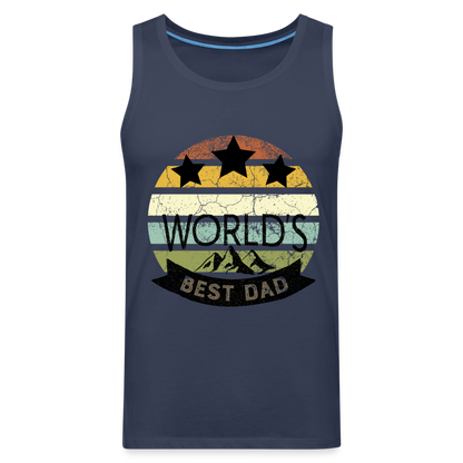 Männer Premium Tank Top - Best Dad - Navy