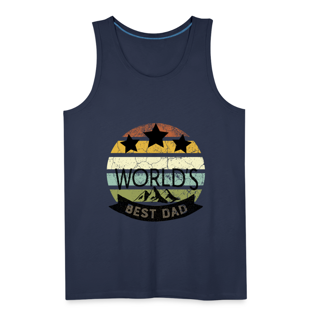 Männer Premium Tank Top - Best Dad - Navy