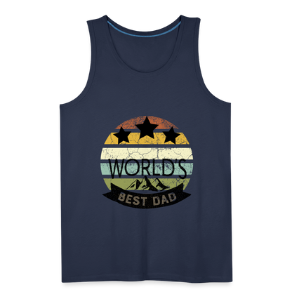 Männer Premium Tank Top - Best Dad - Navy