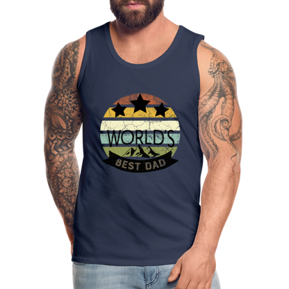 Männer Premium Tank Top - Best Dad - Navy