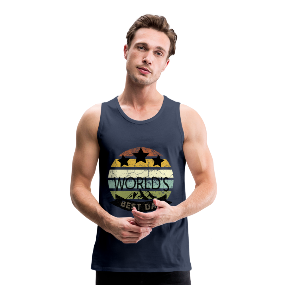 Männer Premium Tank Top - Best Dad - Navy