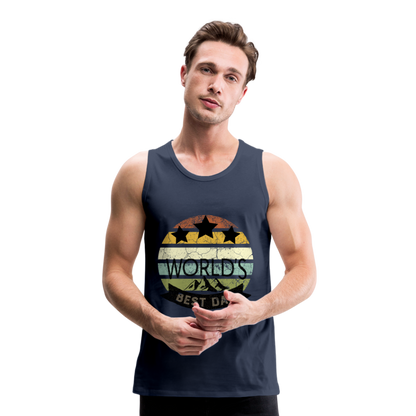 Männer Premium Tank Top - Best Dad - Navy