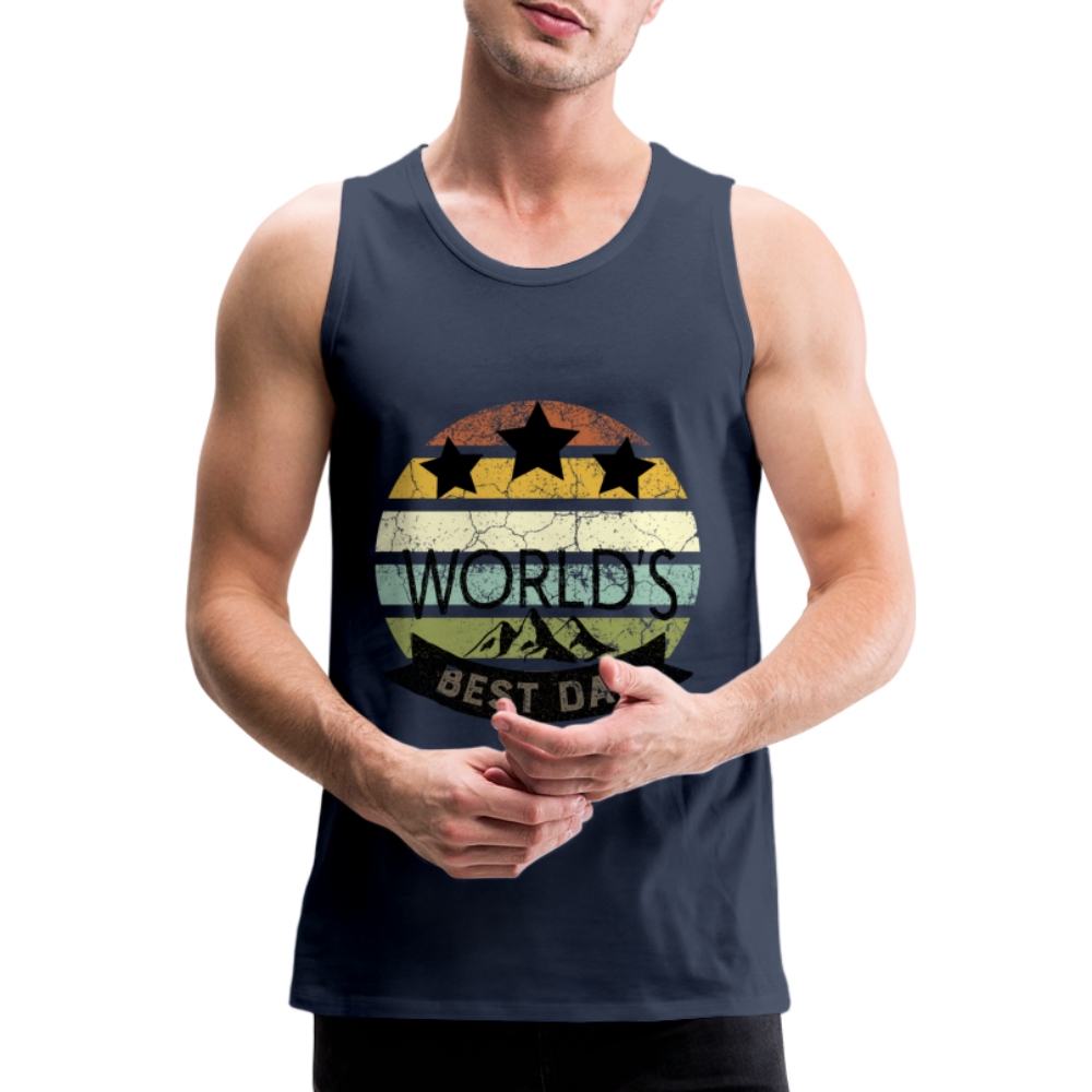 Männer Premium Tank Top - Best Dad - Navy