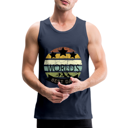 Männer Premium Tank Top - Best Dad - Navy