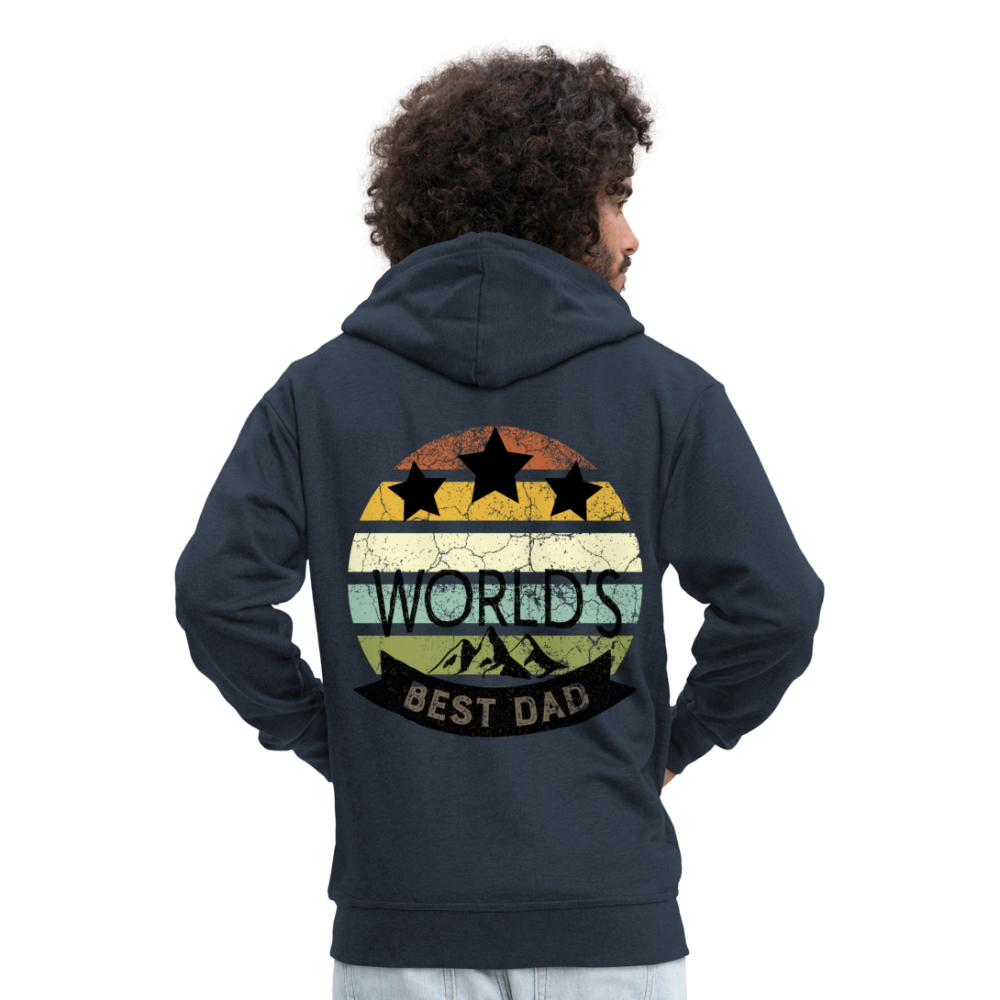 Männer Premium Kapuzenjacke - Best Dad - Navy