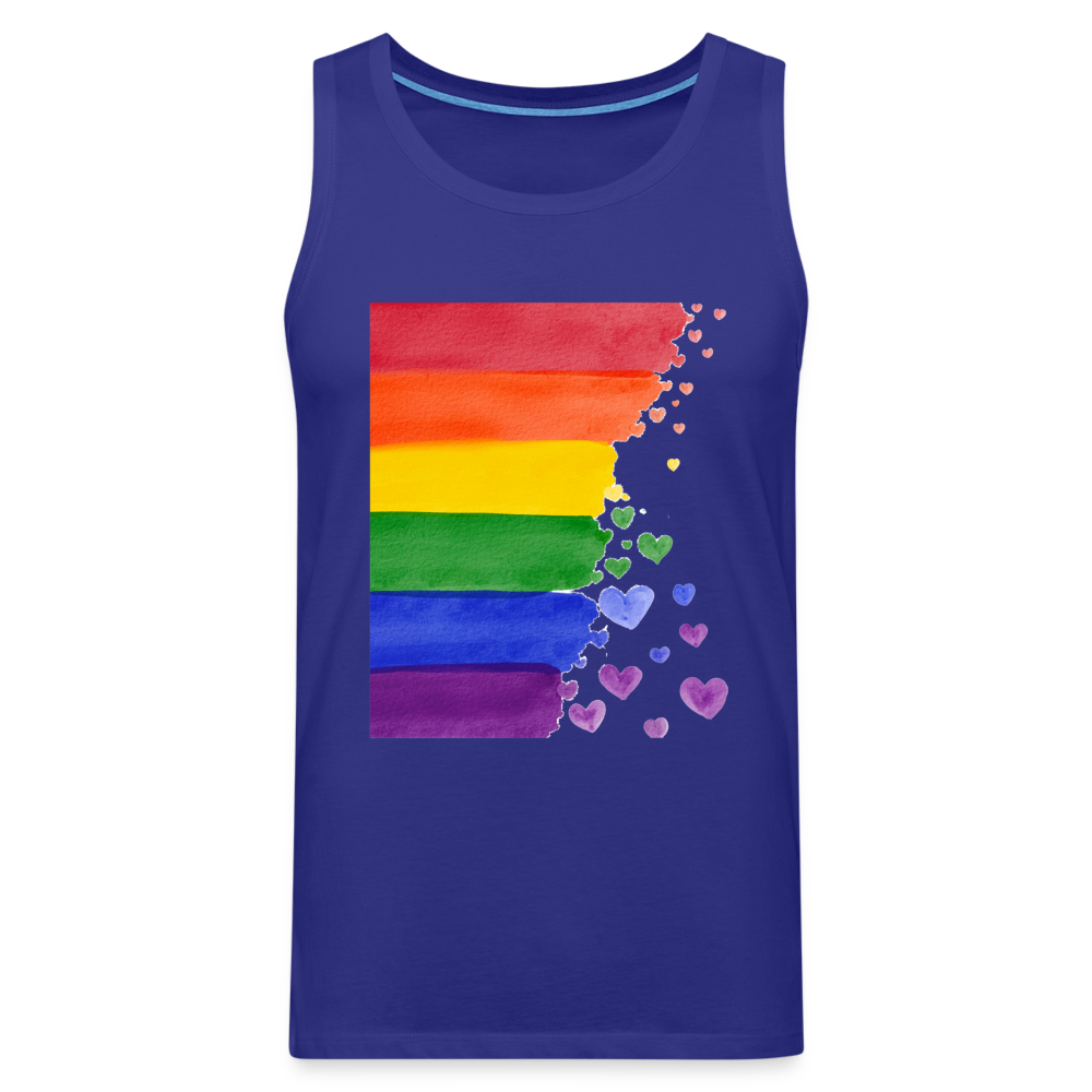 Männer Premium Tank Top - LGBT Streifen - Königsblau