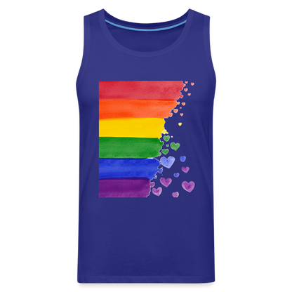 Männer Premium Tank Top - LGBT Streifen - Königsblau