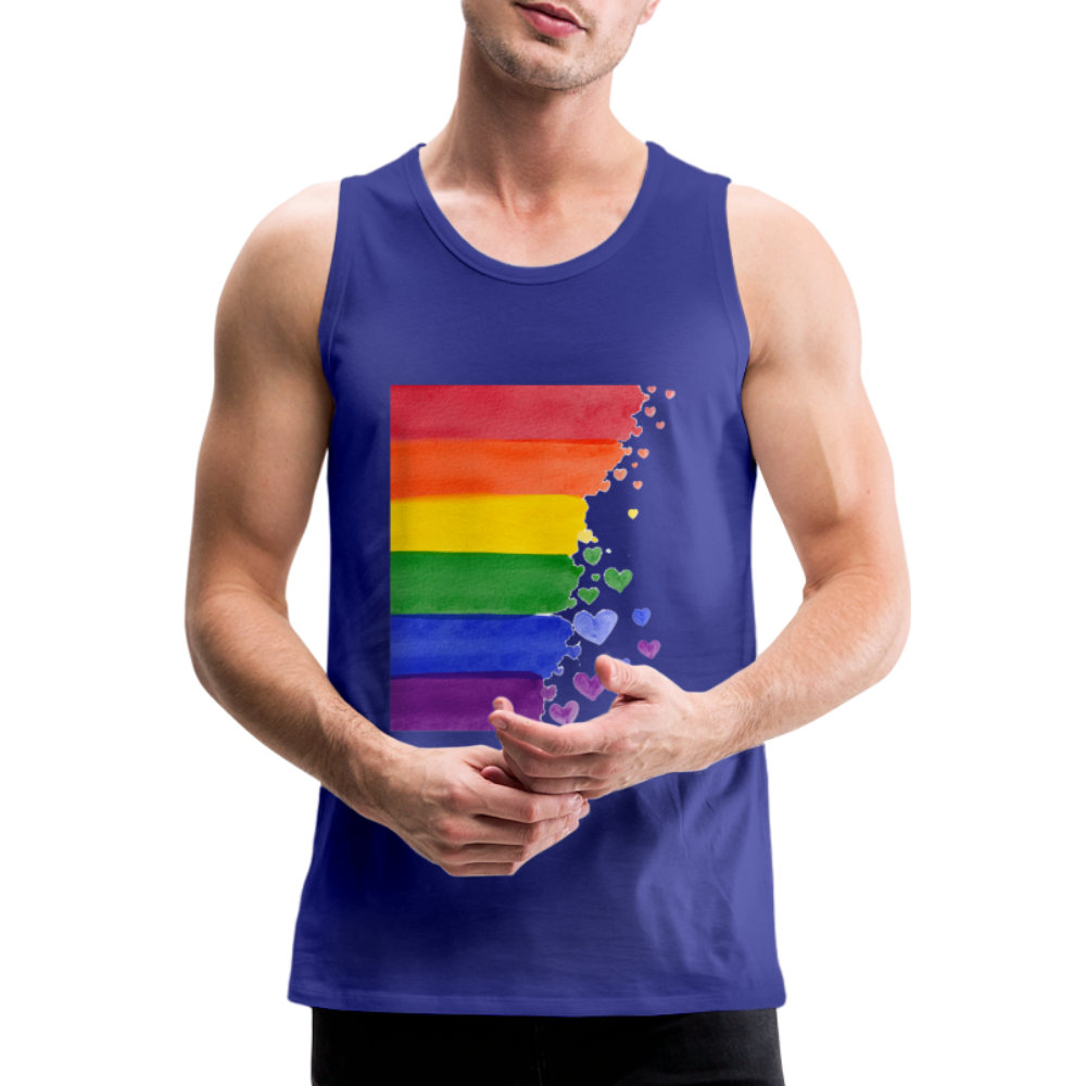 Männer Premium Tank Top - LGBT Streifen - Königsblau