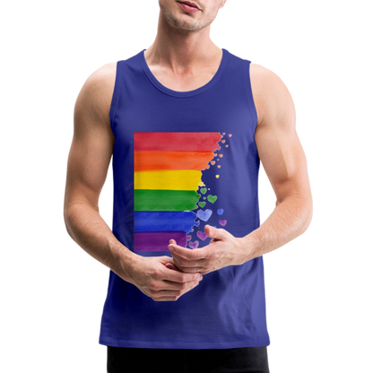 Männer Premium Tank Top - LGBT Streifen - Königsblau