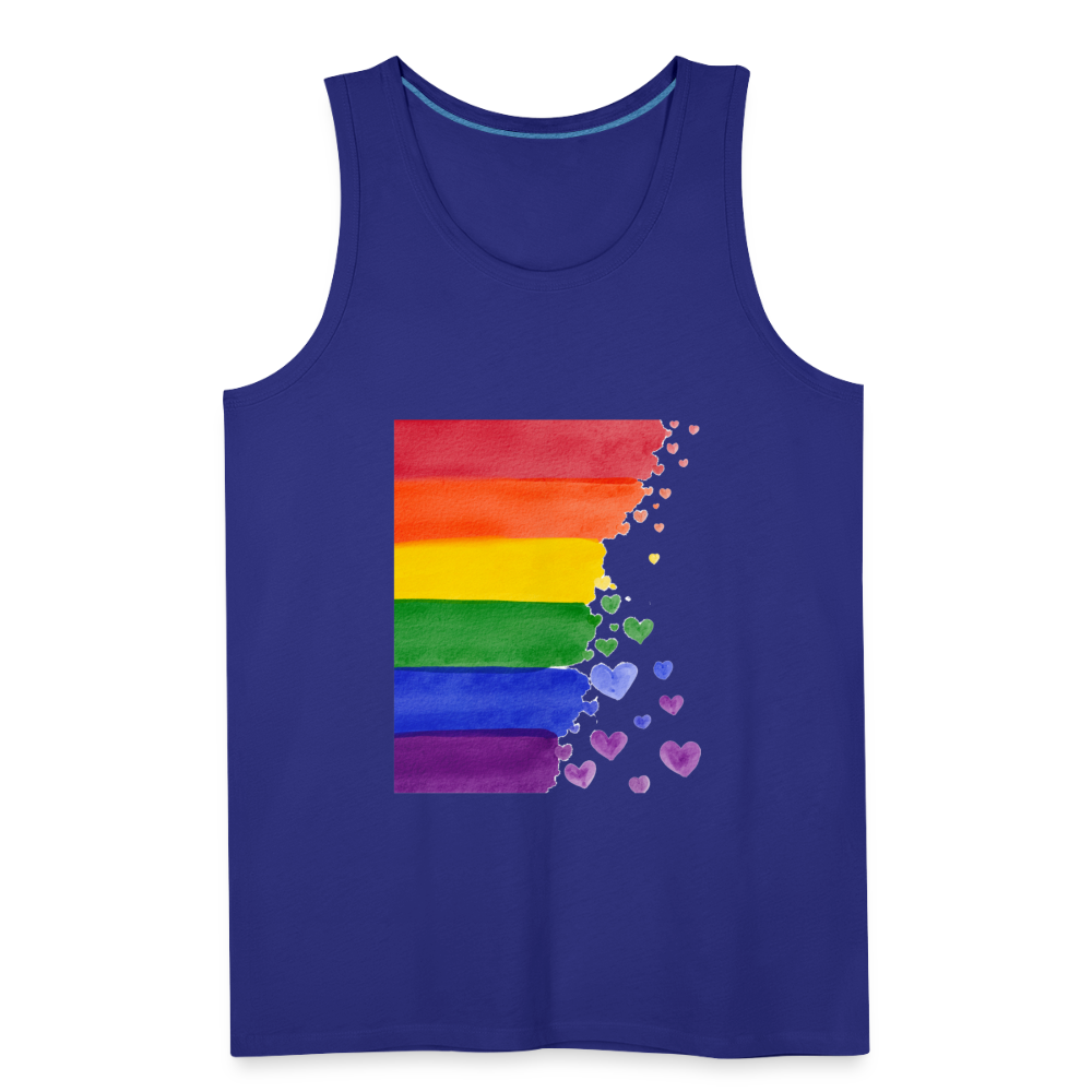 Männer Premium Tank Top - LGBT Streifen - Königsblau