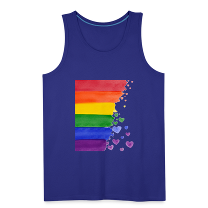 Männer Premium Tank Top - LGBT Streifen - Königsblau