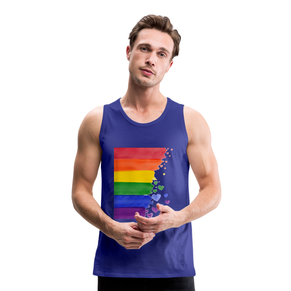 Männer Premium Tank Top - LGBT Streifen - Königsblau