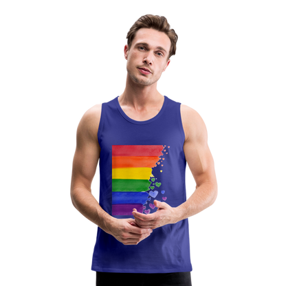 Männer Premium Tank Top - LGBT Streifen - Königsblau