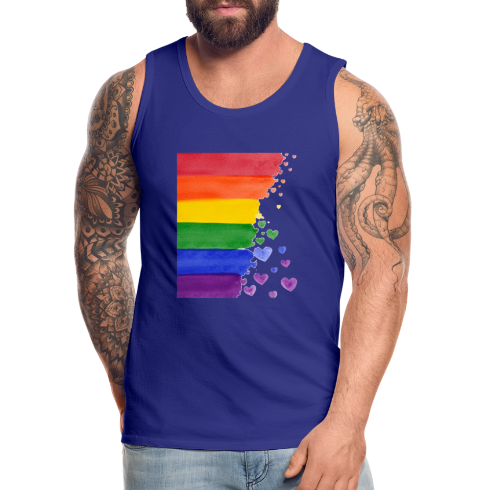 Männer Premium Tank Top - LGBT Streifen - Königsblau