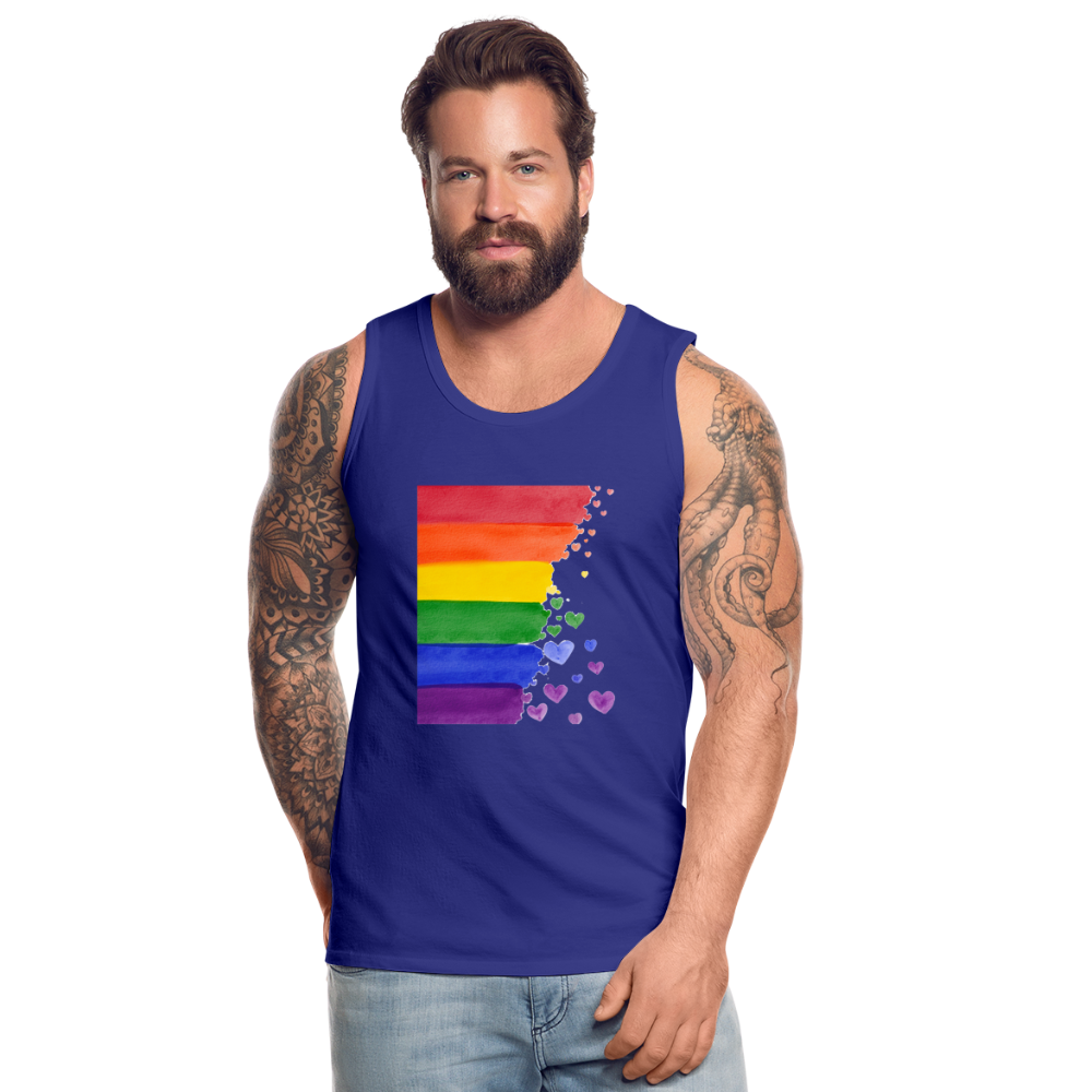 Männer Premium Tank Top - LGBT Streifen - Königsblau