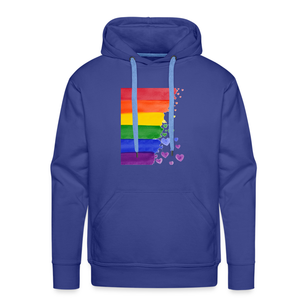 Men’s Premium Hoodie - LGBT Streifen - Königsblau