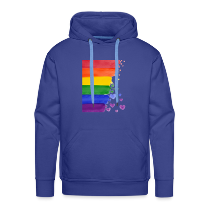 Men’s Premium Hoodie - LGBT Streifen - Königsblau