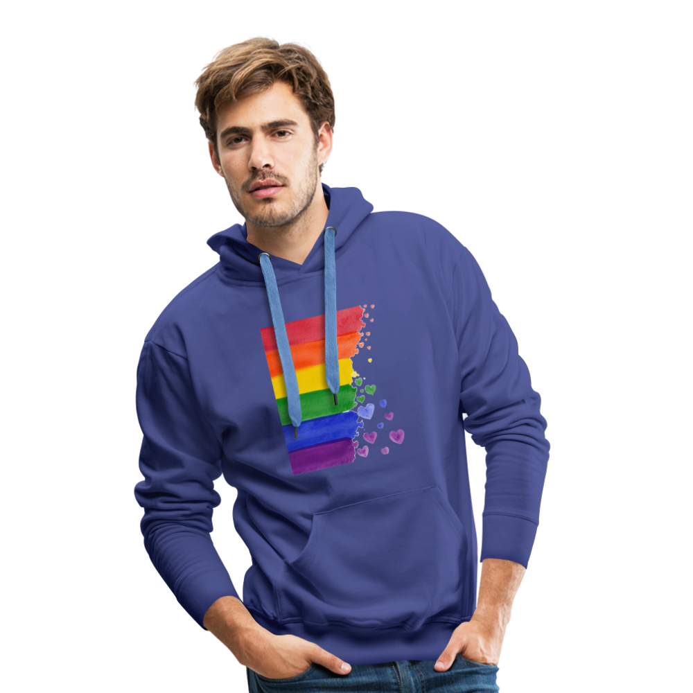 Men’s Premium Hoodie - LGBT Streifen - Königsblau