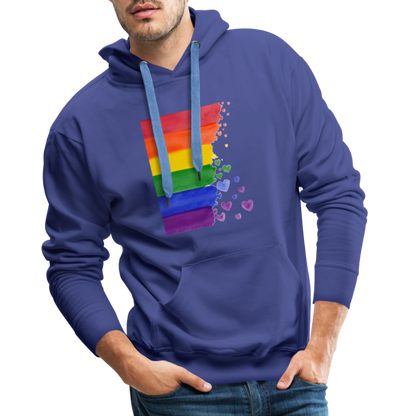 Men’s Premium Hoodie - LGBT Streifen - Königsblau