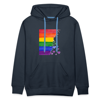 Men’s Premium Hoodie - LGBT Streifen - Navy