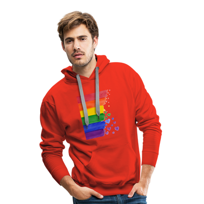 Men’s Premium Hoodie - LGBT Streifen - Rot