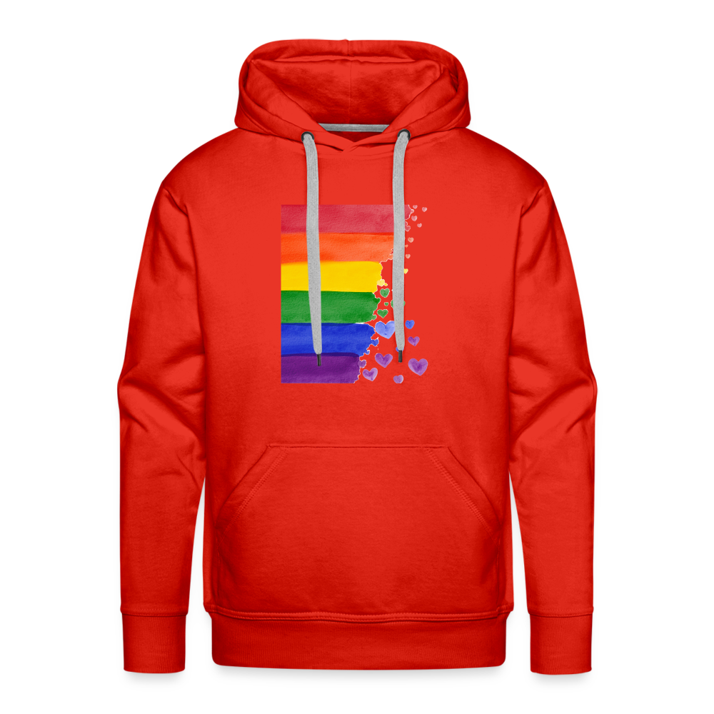 Men’s Premium Hoodie - LGBT Streifen - Rot