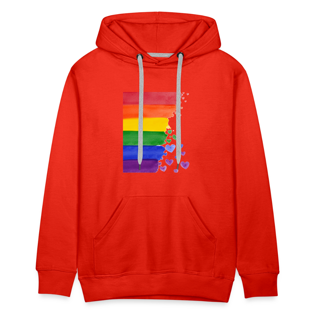 Men’s Premium Hoodie - LGBT Streifen - Rot