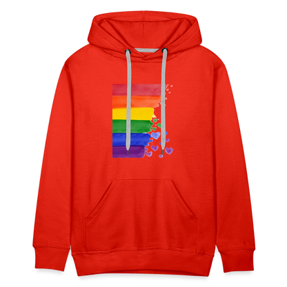 Men’s Premium Hoodie - LGBT Streifen - Rot