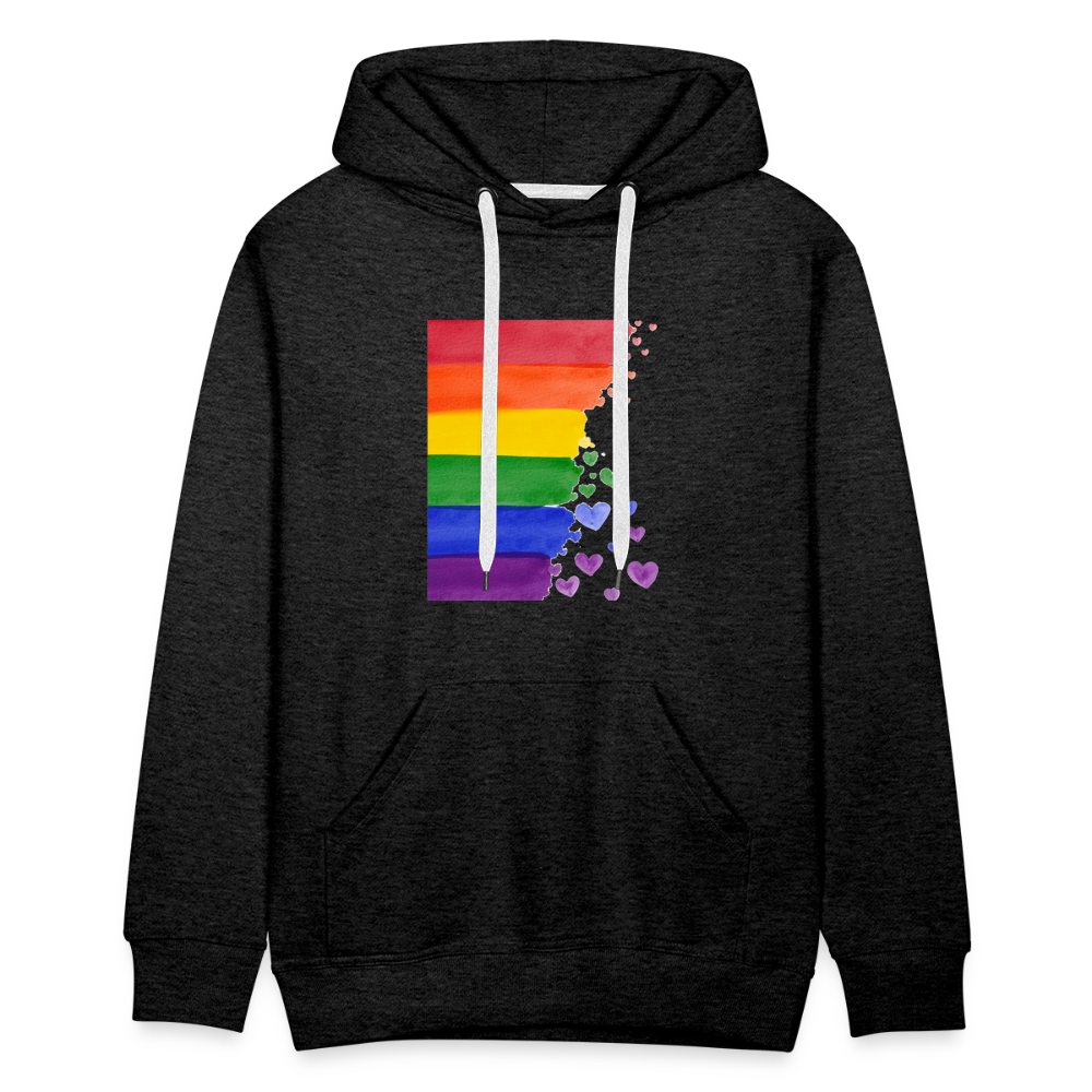 Men’s Premium Hoodie - LGBT Streifen - Anthrazit