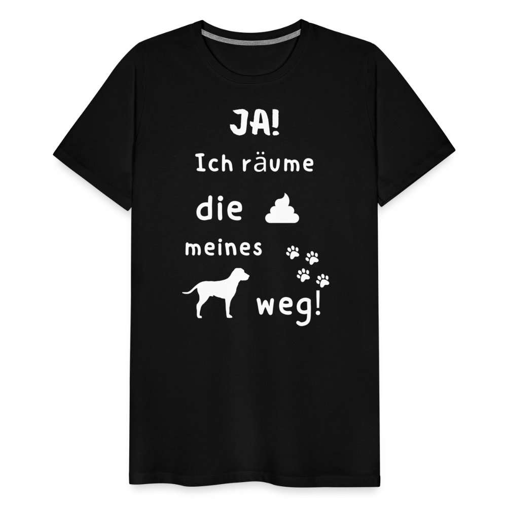 Männer Premium T-Shirt - Hund Spruch - Schwarz