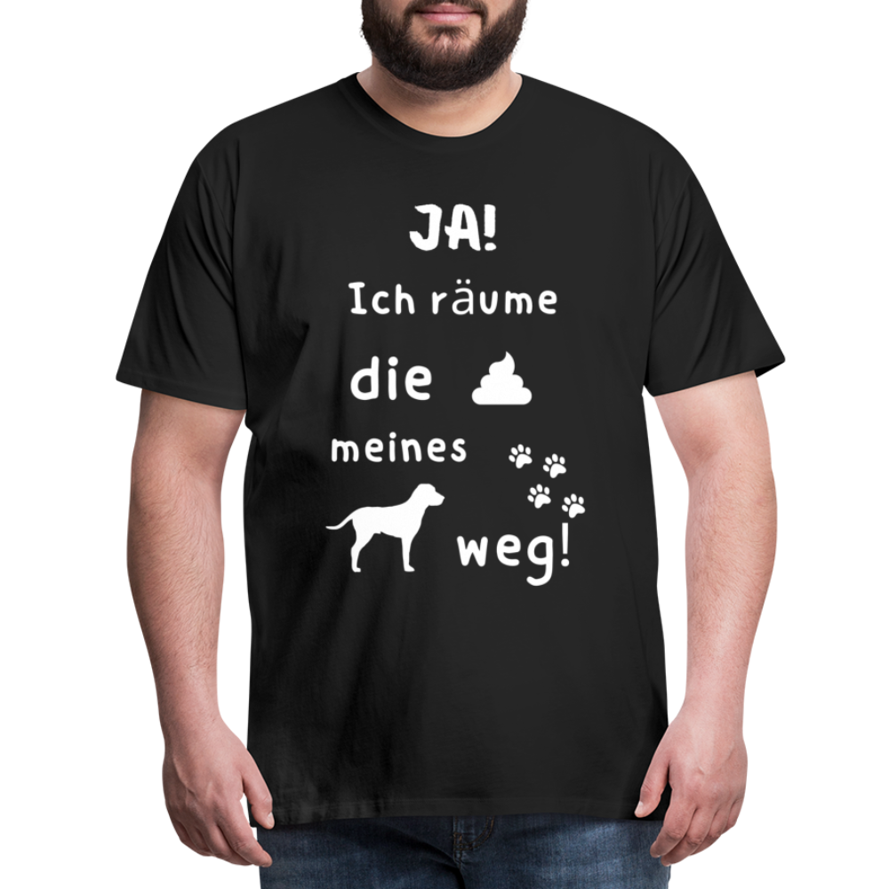 Männer Premium T-Shirt - Hund Spruch - Schwarz