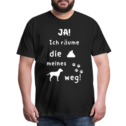 Männer Premium T-Shirt - Hund Spruch - Schwarz