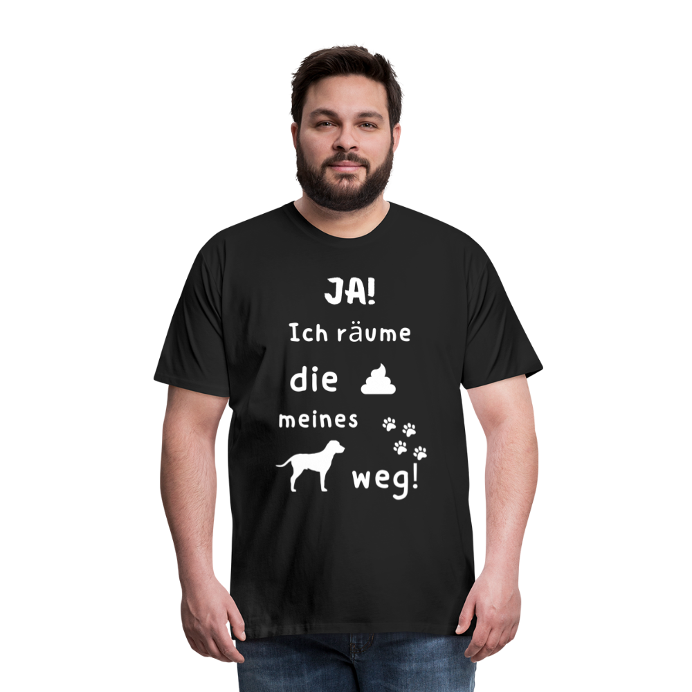 Männer Premium T-Shirt - Hund Spruch - Schwarz