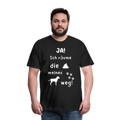 Männer Premium T-Shirt - Hund Spruch - Schwarz