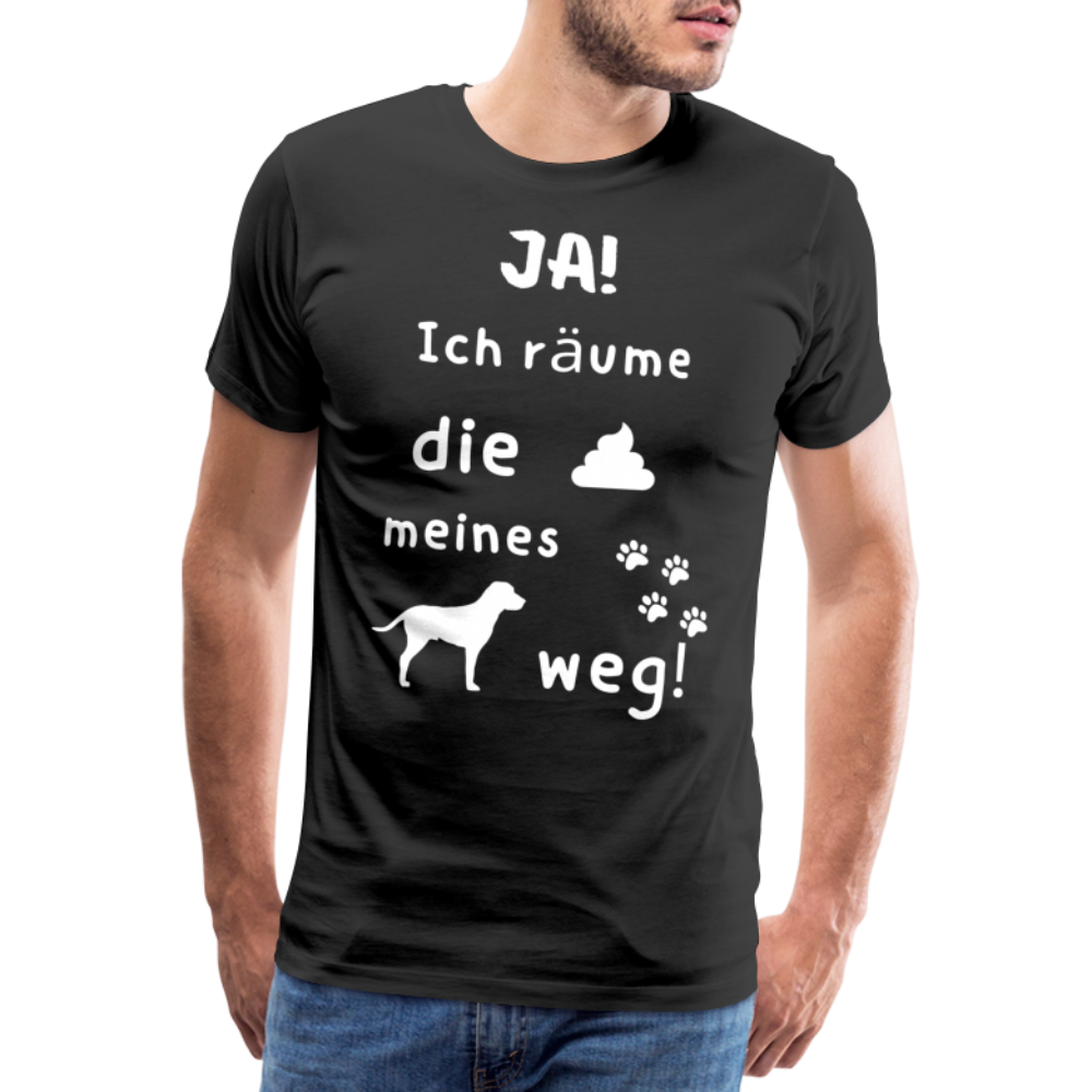 Männer Premium T-Shirt - Hund Spruch - Schwarz