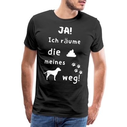 Männer Premium T-Shirt - Hund Spruch - Schwarz