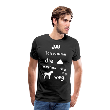 Männer Premium T-Shirt - Hund Spruch - Schwarz