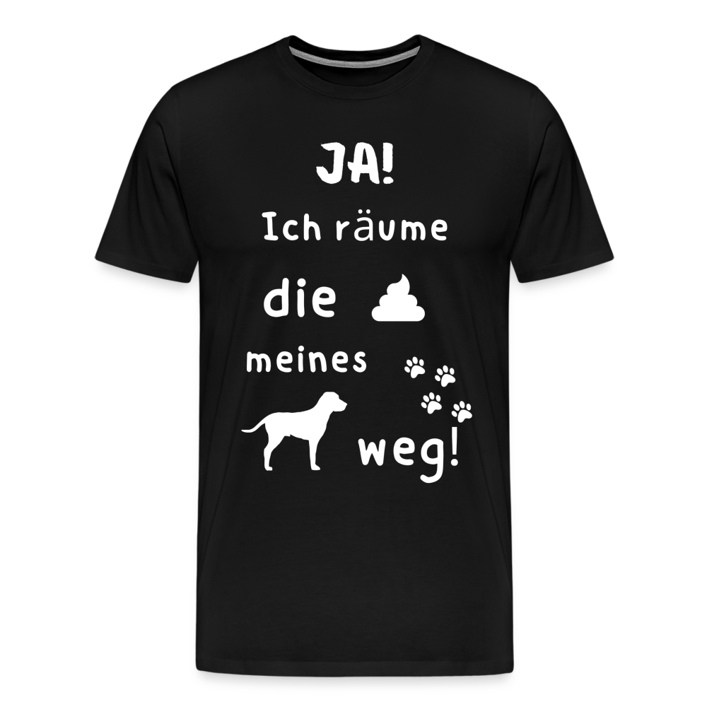 Männer Premium T-Shirt - Hund Spruch - Schwarz