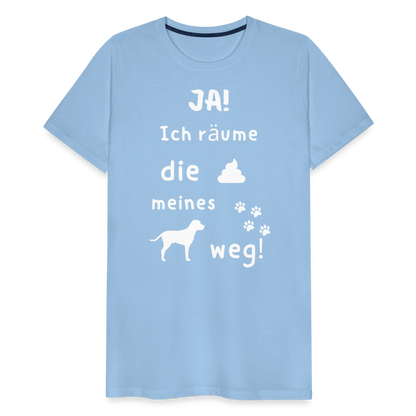 Männer Premium T-Shirt - Hund Spruch - Sky