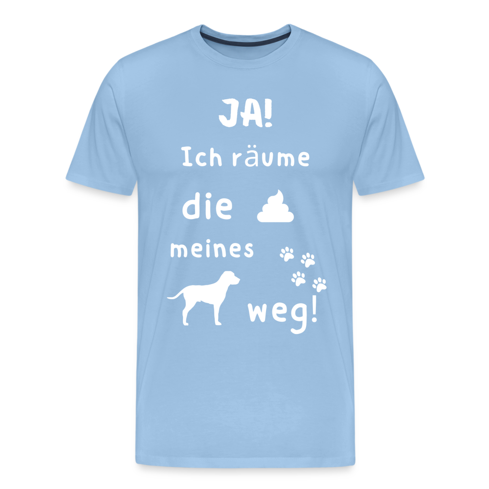 Männer Premium T-Shirt - Hund Spruch - Sky