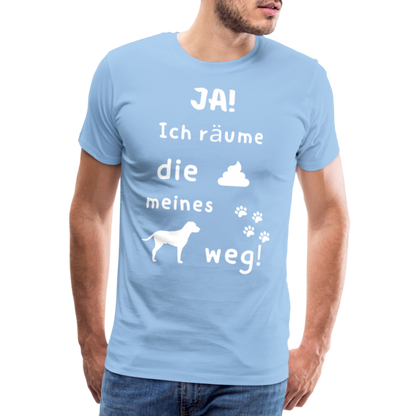 Männer Premium T-Shirt - Hund Spruch - Sky