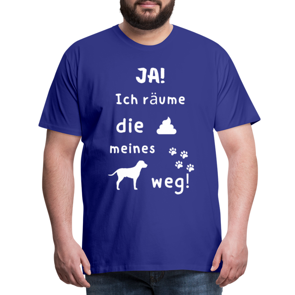 Männer Premium T-Shirt - Hund Spruch - Königsblau