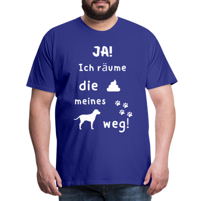 Männer Premium T-Shirt - Hund Spruch - Königsblau