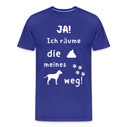 Männer Premium T-Shirt - Hund Spruch - Königsblau