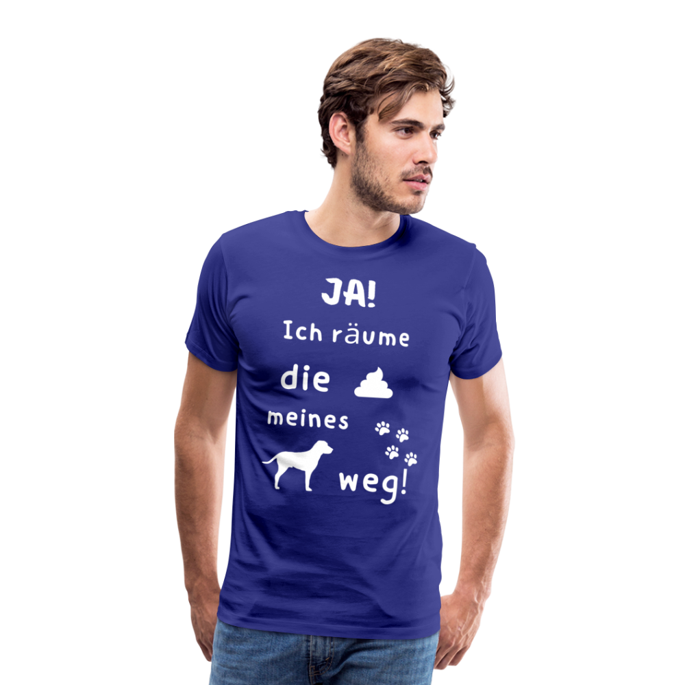 Männer Premium T-Shirt - Hund Spruch - Königsblau