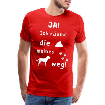 Männer Premium T-Shirt - Hund Spruch - Rot