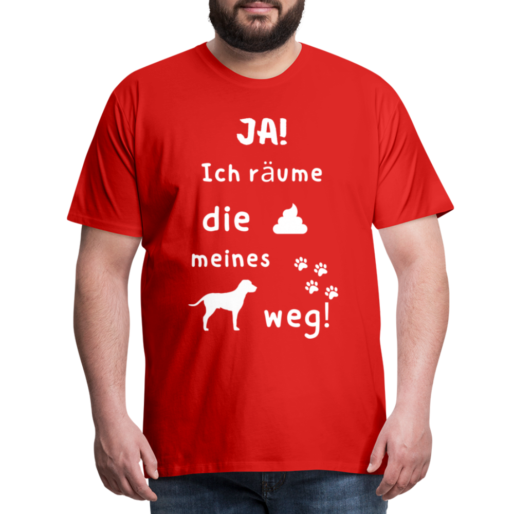 Männer Premium T-Shirt - Hund Spruch - Rot