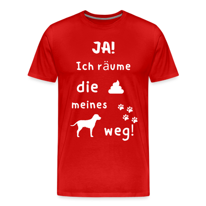 Männer Premium T-Shirt - Hund Spruch - Rot