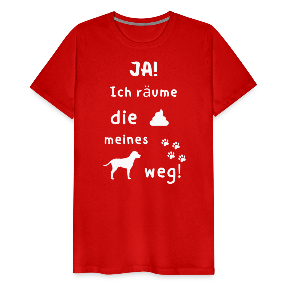 Männer Premium T-Shirt - Hund Spruch - Rot