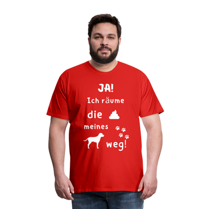 Männer Premium T-Shirt - Hund Spruch - Rot